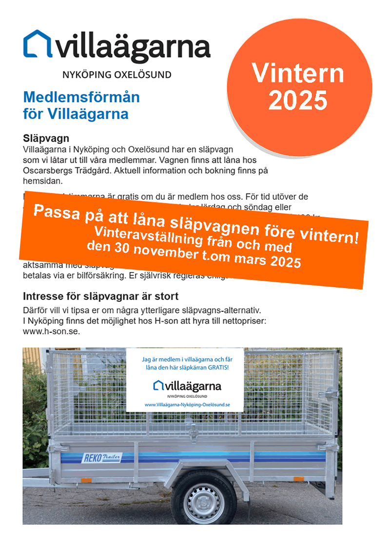 Släpvagn Vintern 800p Villaägarna Nyköping Oxelösund 2025