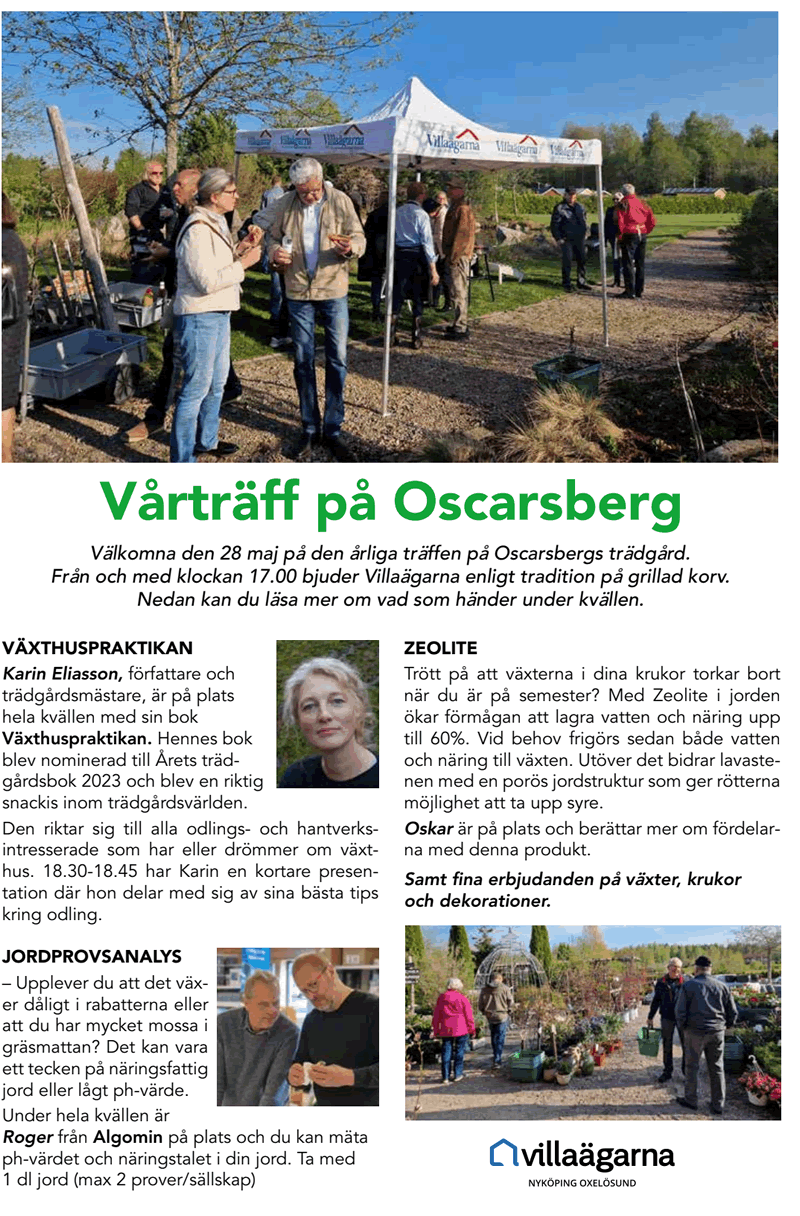 Villaägarna Nyköping Oxelösund Oscarsbergs Trädgård 800p nytt 2022