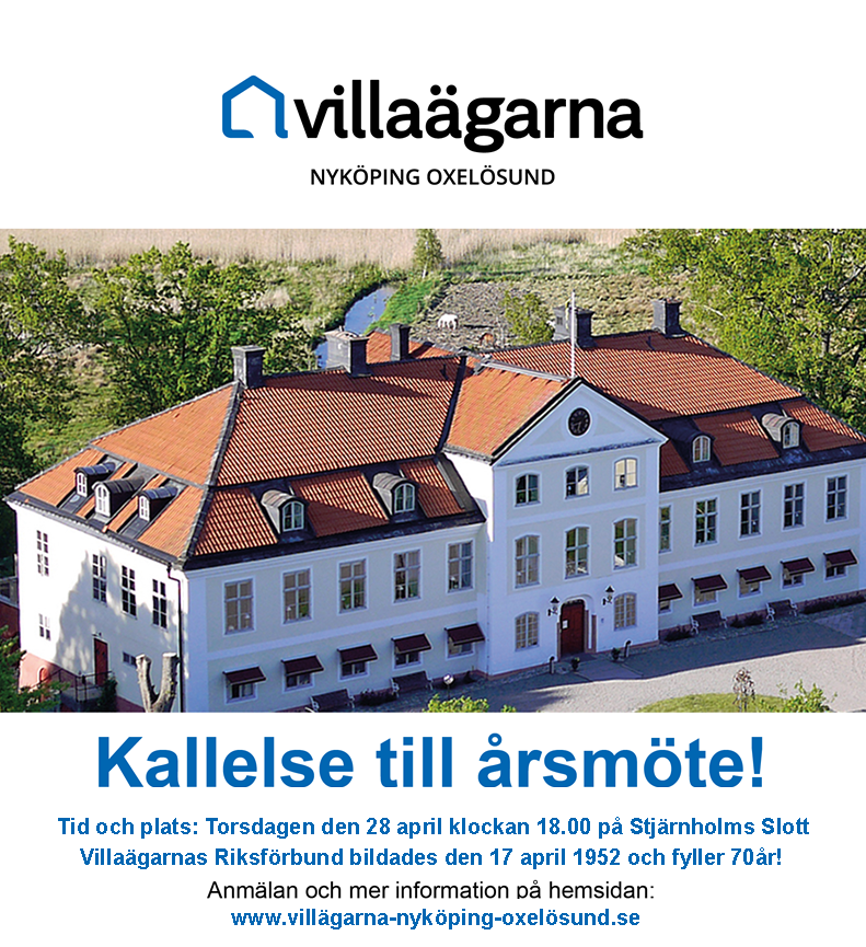 vNyOx Årsmöte Stjärnholms Slott inbjudan 20220428